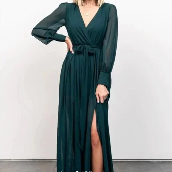 Baltic Born | Celine Maxi Dress | Hunter Green | Medium - Picture 15 of 15